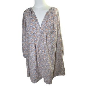 H&M Floral Cotton Babydoll Peasant Dress – Size M